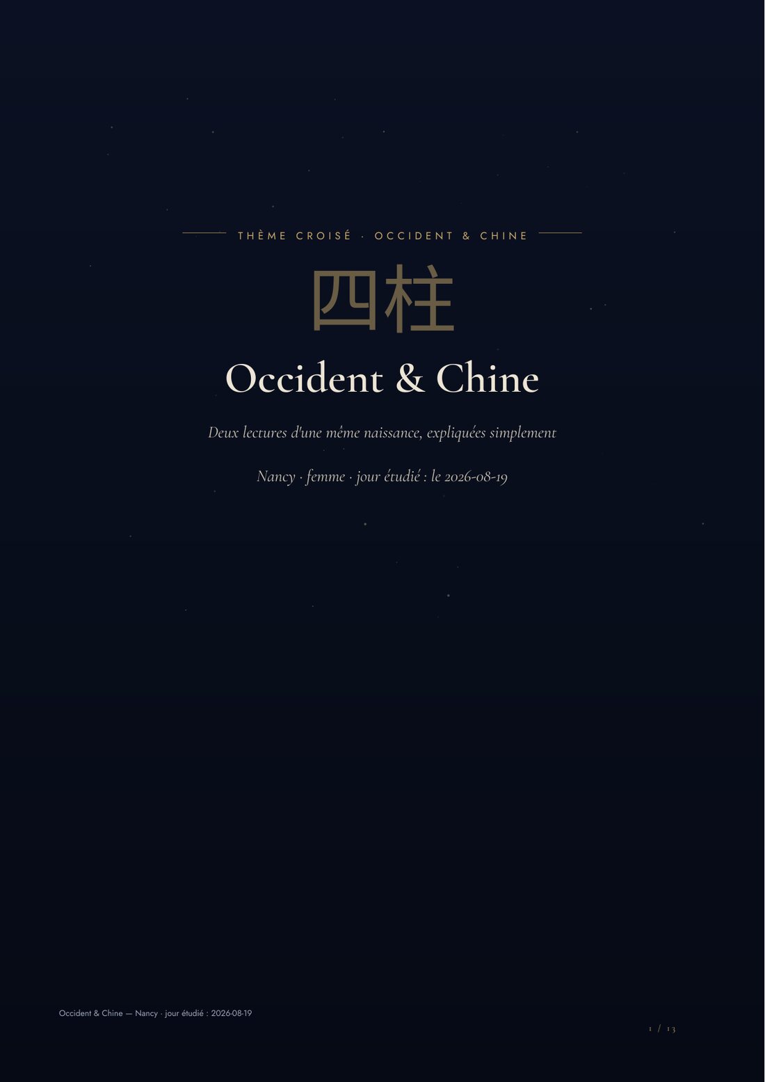 Couverture du livre « Occident & Chine » : la lecture croisée des deux traditions.